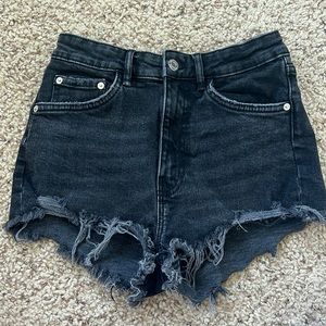 ZARA black denim shorts